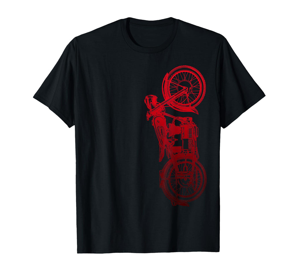 Biker Black Motorcycle Red T-Shirt - Trendy Graphic Unisex - T-Shirt, Sweatshirt, Hoodie
