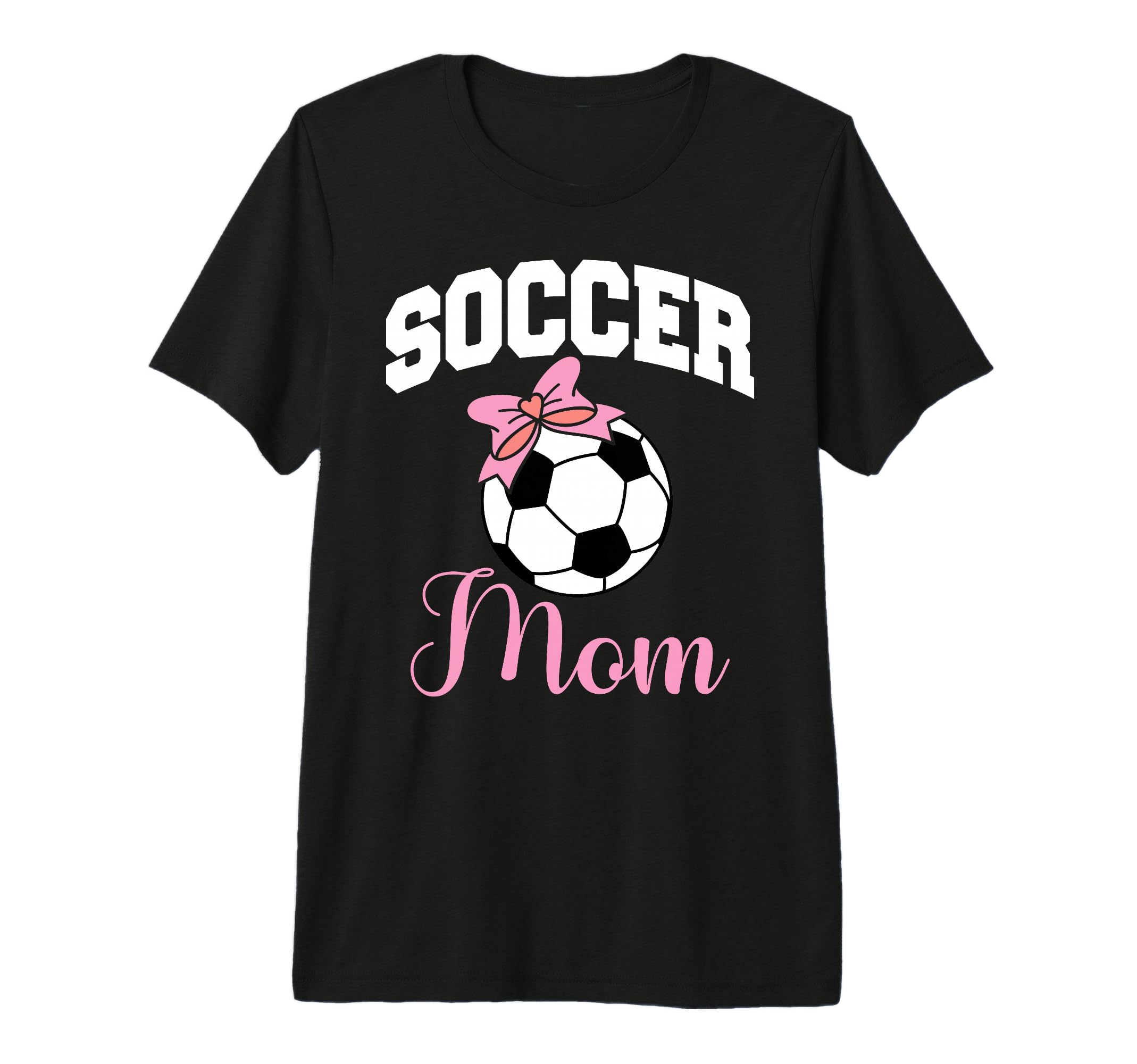 Soccer Mom Bow Soccer Ball Tri Blend T-Shirt - Novelty Apparel Unisex - T-Shirt, Sweatshirt, Hoodie