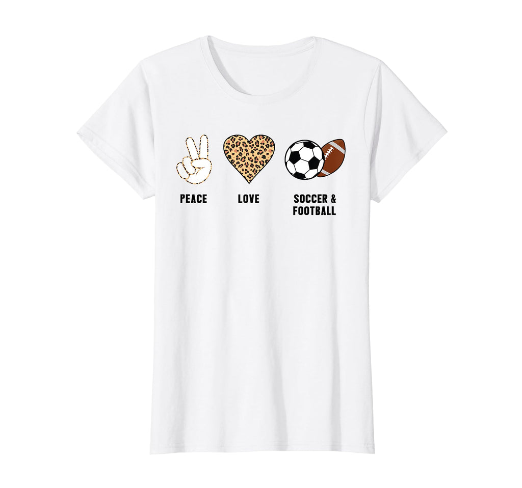 Peace Love Soccer Football Soccer Player T-Shirt - Trendy Graphic Unisex - T-Shirt, Sweatshirt, Hoodie