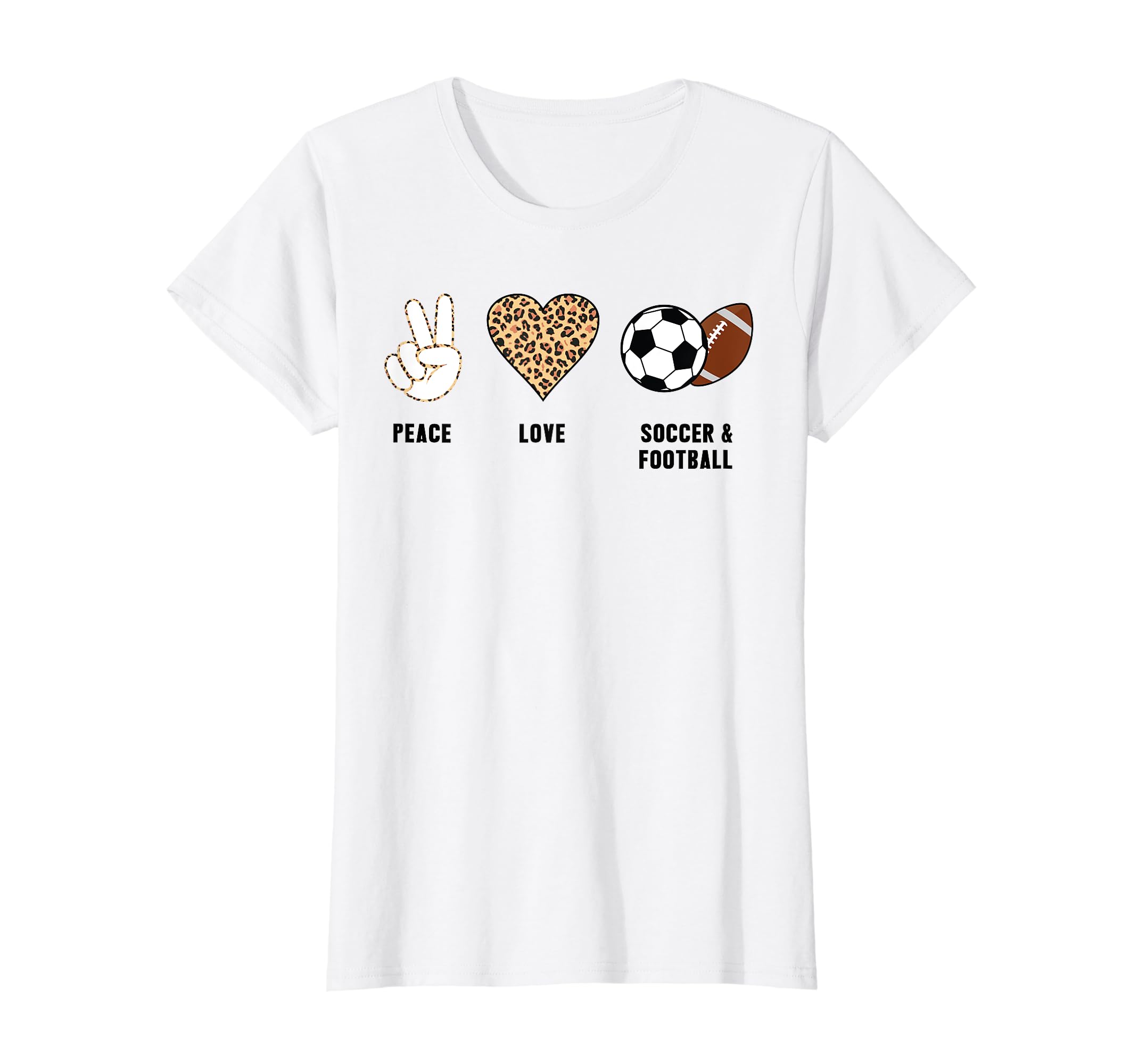 Peace Love Soccer Football Soccer Player T-Shirt - Trendy Graphic Unisex - T-Shirt, Sweatshirt, Hoodie