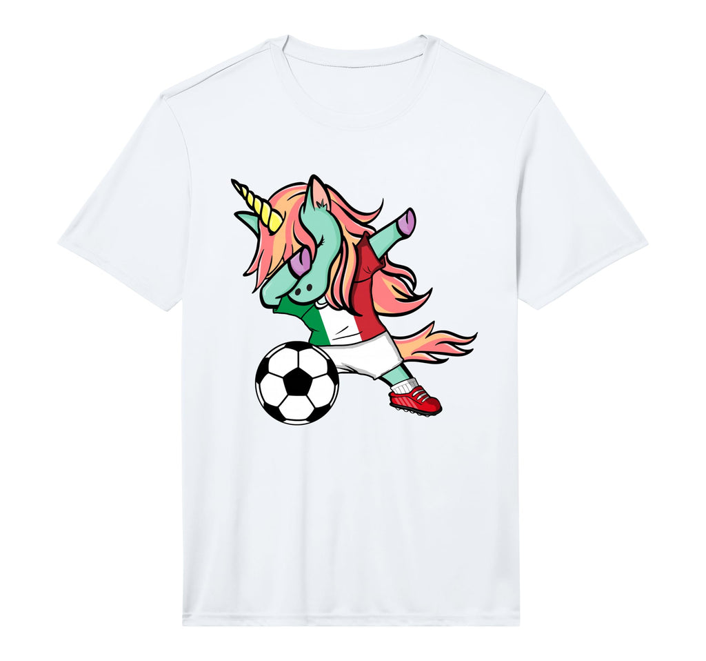 Dabbing Unicorn Italy Soccer Jersey T-Shirt - Custom Art Print Men Women - T-Shirt, Sweatshirt, Hoodie