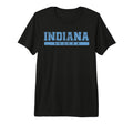 Indiana Soccer Sky Blue Text Tri Blend T-Shirt - Unique Graphic Unisex - T-Shirt, Sweatshirt, Hoodie