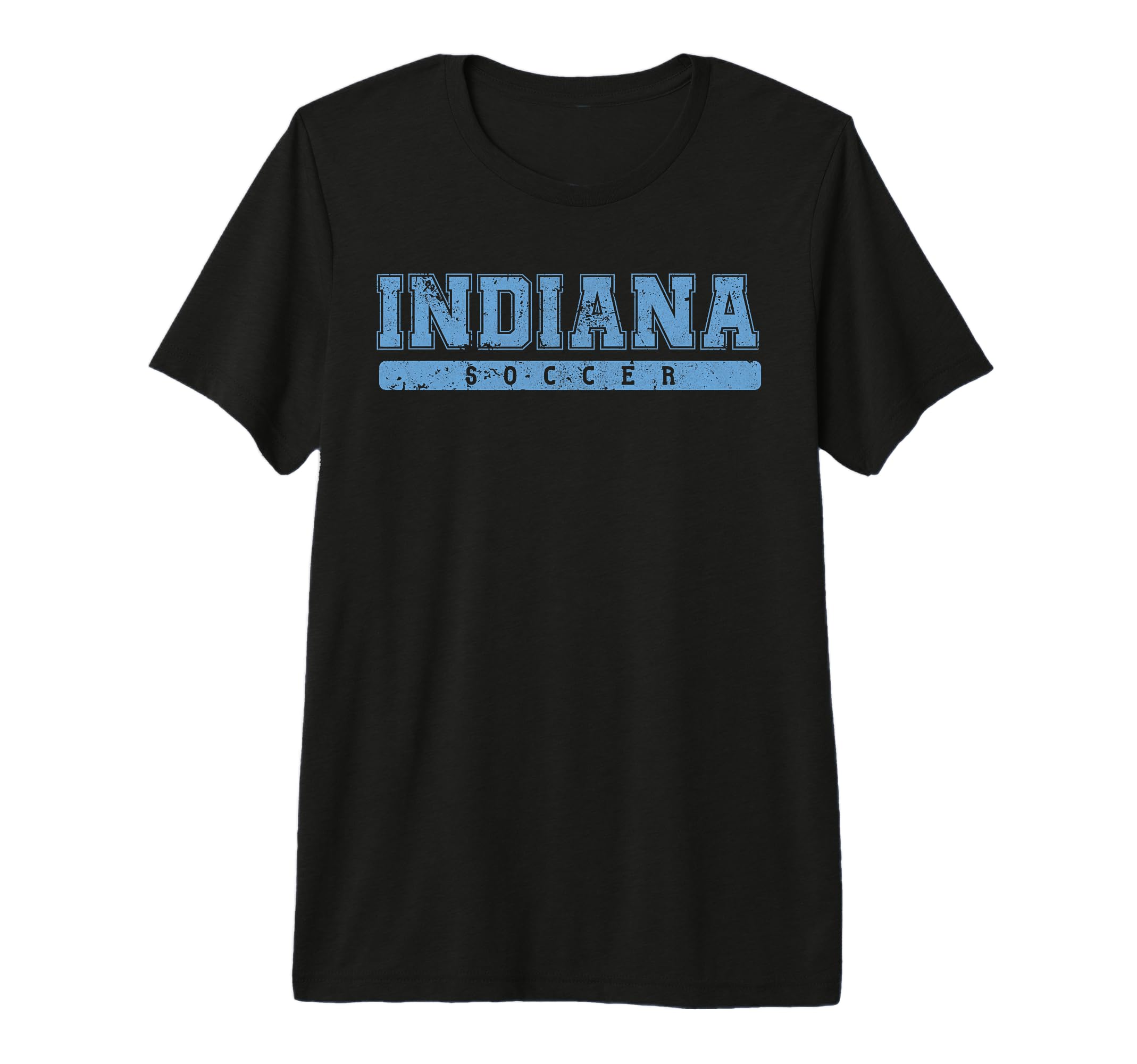 Indiana Soccer Sky Blue Text Tri Blend T-Shirt - Unique Graphic Unisex - T-Shirt, Sweatshirt, Hoodie