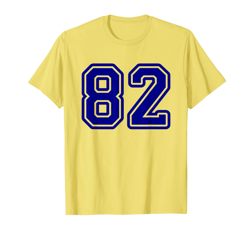 Blue Sports Team Number 82 T-Shirt - Unique Graphic for Adults - T-Shirt, Sweatshirt, Hoodie