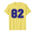 Blue Sports Team Number 82 T-Shirt - Unique Graphic for Adults - T-Shirt, Sweatshirt, Hoodie