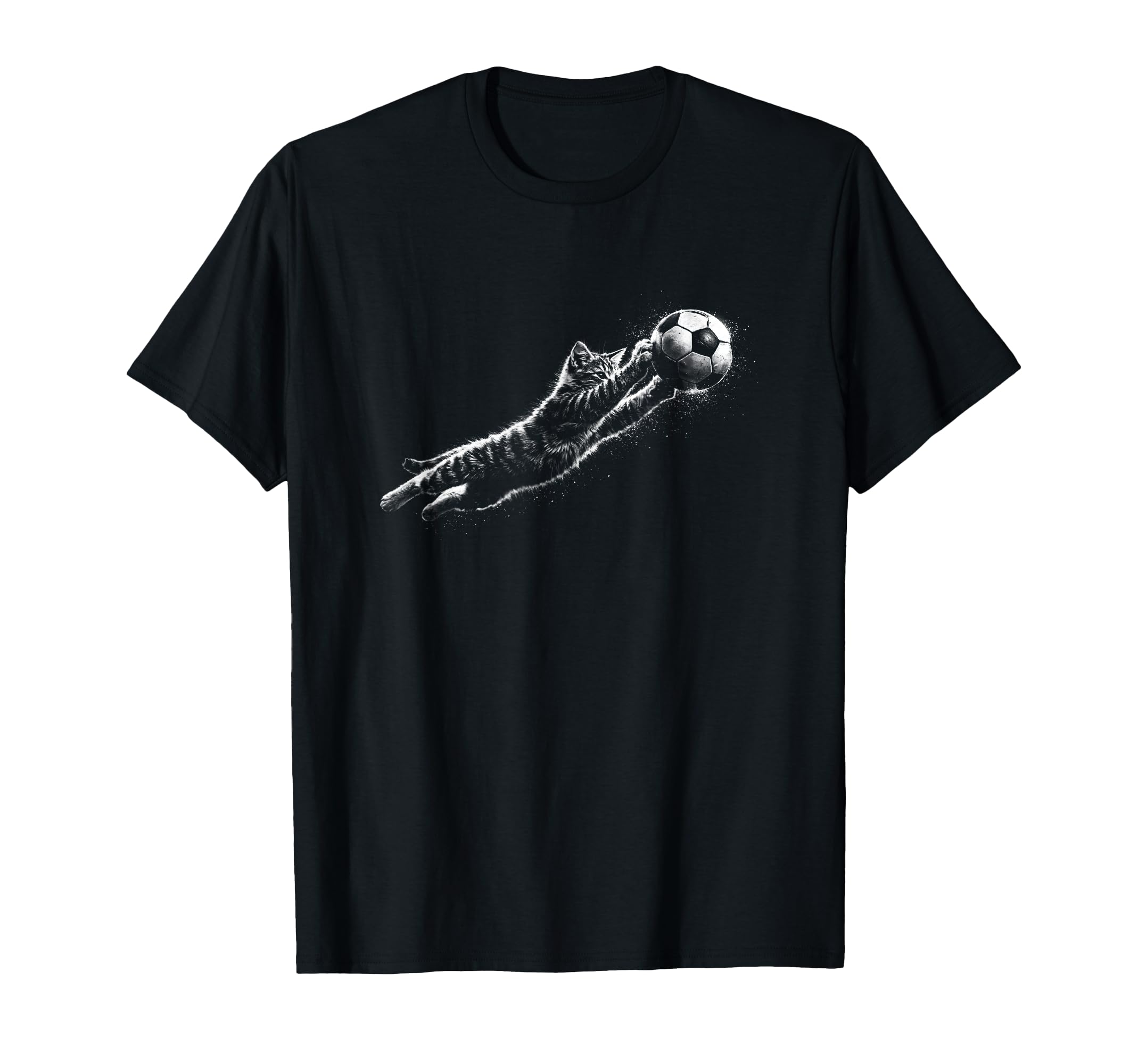 Funny Kitten Soccer Goalie Cat T-Shirt - Minimalist Print Men Women - T-Shirt, Sweatshirt, Hoodie