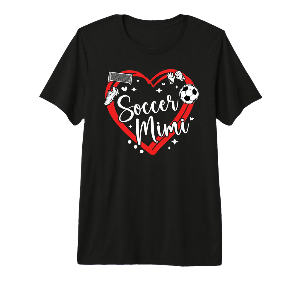 Soccer Mimi Grandma Heart Mimi Soccer T-Shirt - Trendy Graphic for Adults - T-Shirt, Sweatshirt, Hoodie