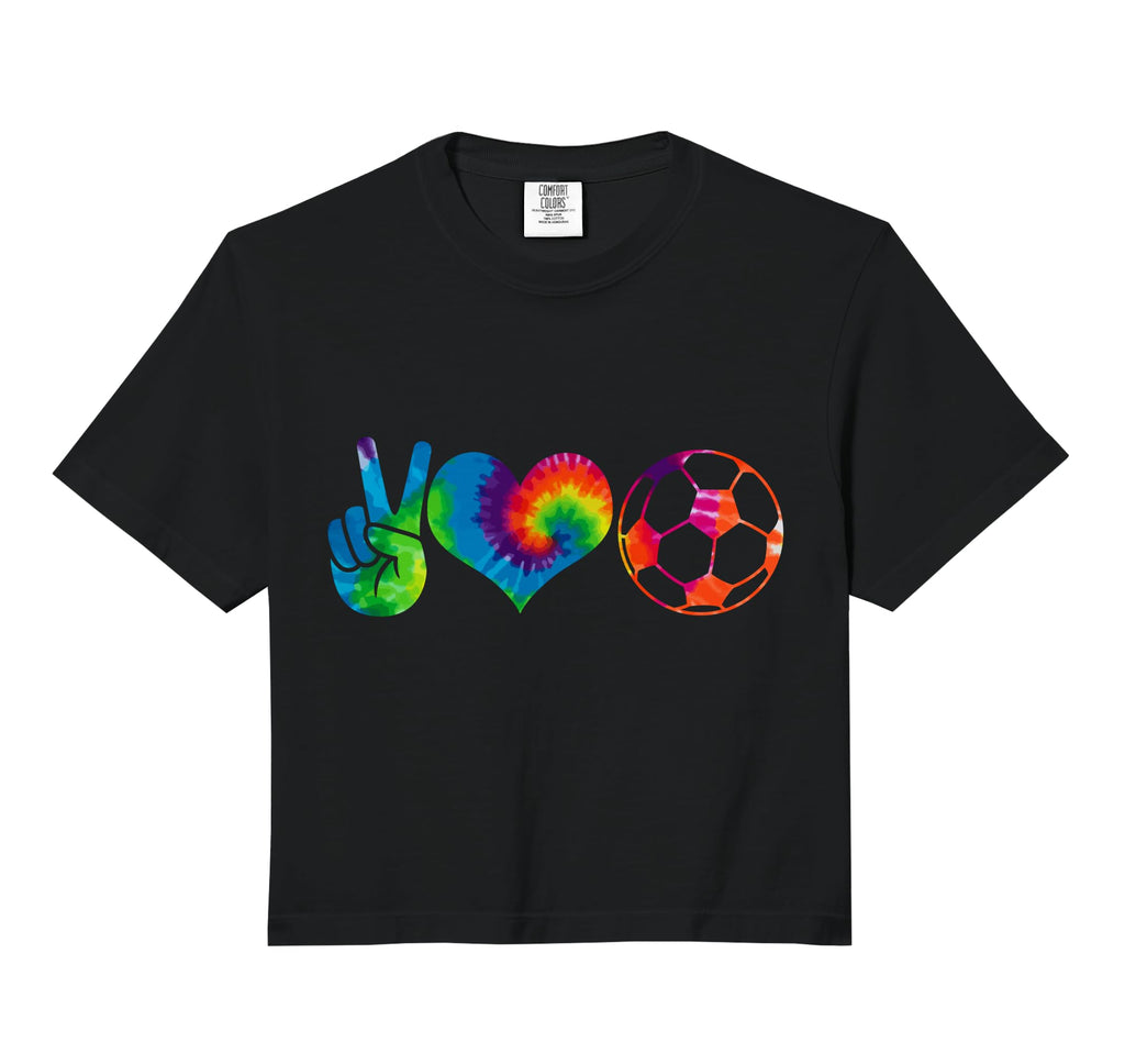 Soccer Tie Dye Peace Love Soccer Player Hoodie - Trendy Graphic Unisex - T-Shirt, Sweatshirt, Hoodie