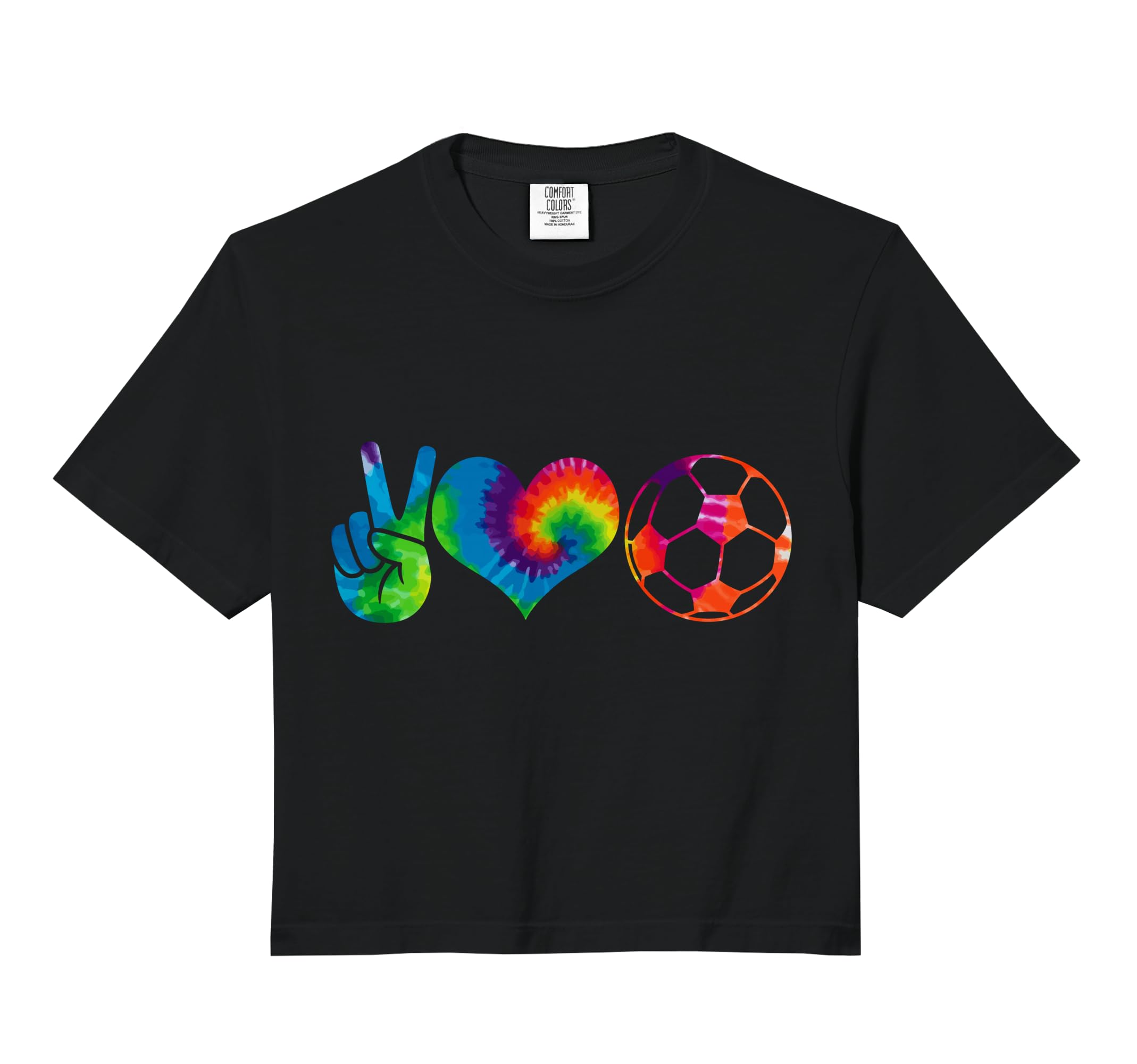 Soccer Tie Dye Peace Love Soccer Player Hoodie - Trendy Graphic Unisex - T-Shirt, Sweatshirt, Hoodie