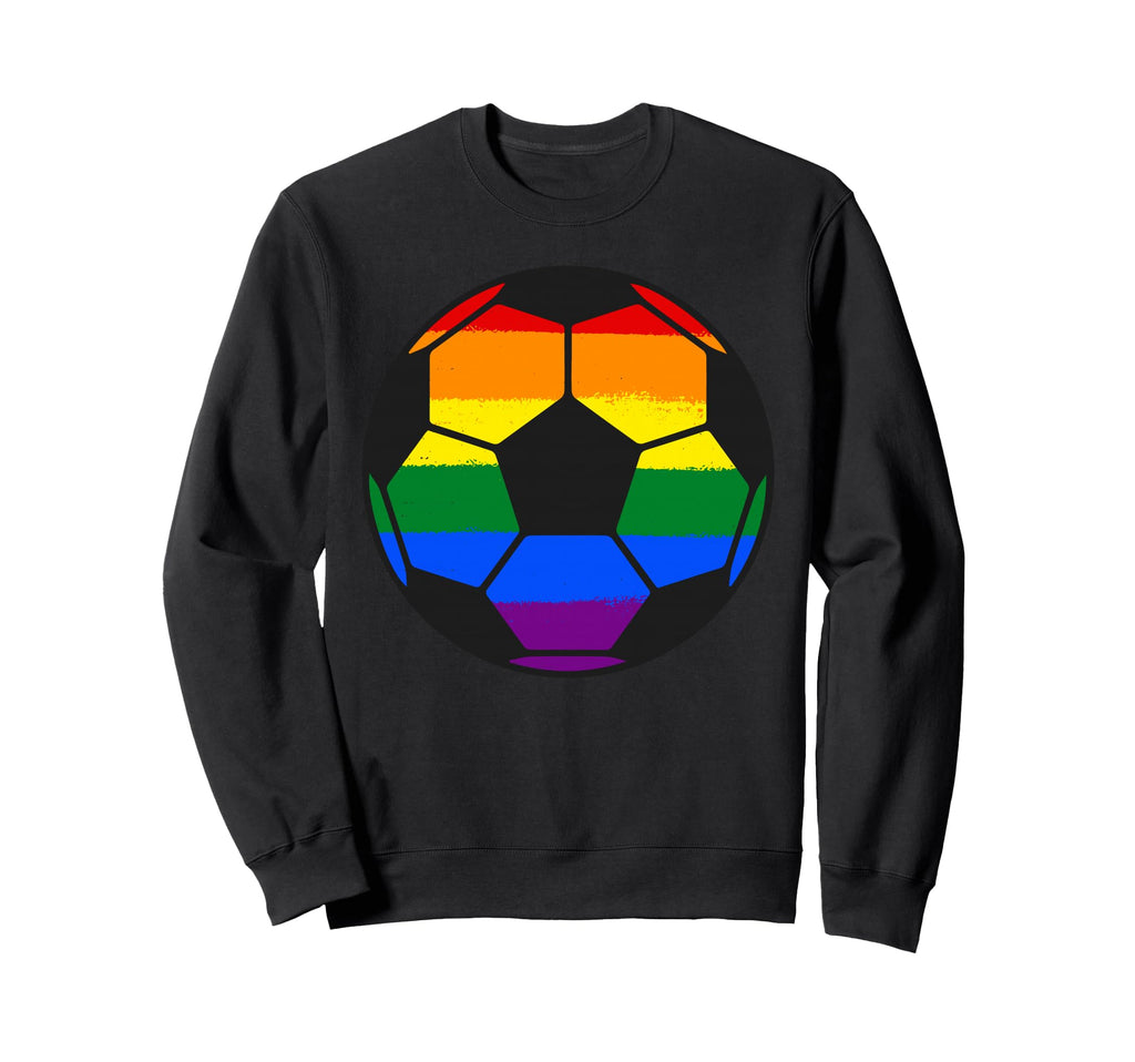 Lgbt Rainbow Flag Soccer Football Sweatshirt - Aesthetic Graphic Men Women - T-Shirt, Sweatshirt, Hoodie