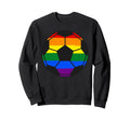 Lgbt Rainbow Flag Soccer Football Sweatshirt - Aesthetic Graphic Men Women - T-Shirt, Sweatshirt, Hoodie