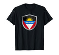Antigua Flag Badge Soccer Fans T-Shirt - Aesthetic Graphic Unisex - T-Shirt, Sweatshirt, Hoodie