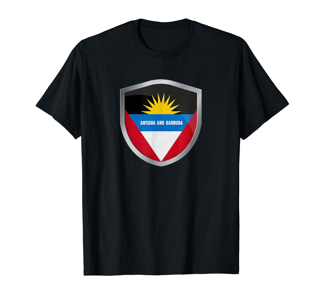 Antigua Flag Badge Soccer Fans T-Shirt - Novelty Apparel for Adults - T-Shirt, Sweatshirt, Hoodie