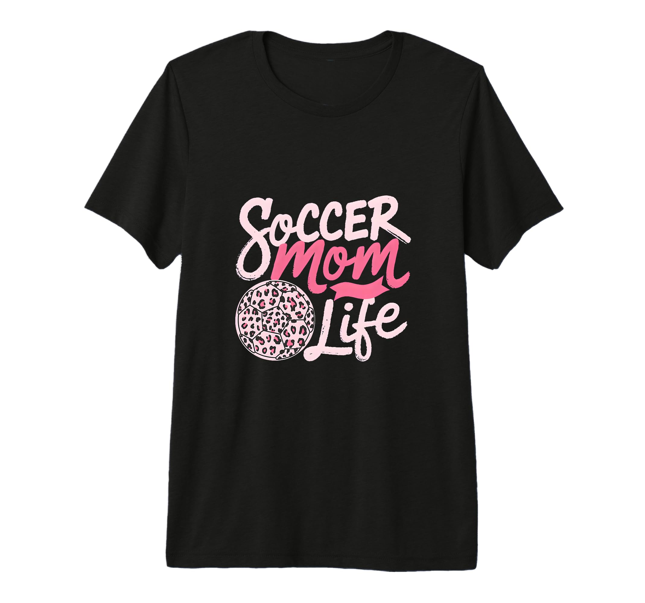 Soccer Mom Life Leopard Mama Tri Blend T-Shirt - Novelty Apparel Unisex - T-Shirt, Sweatshirt, Hoodie
