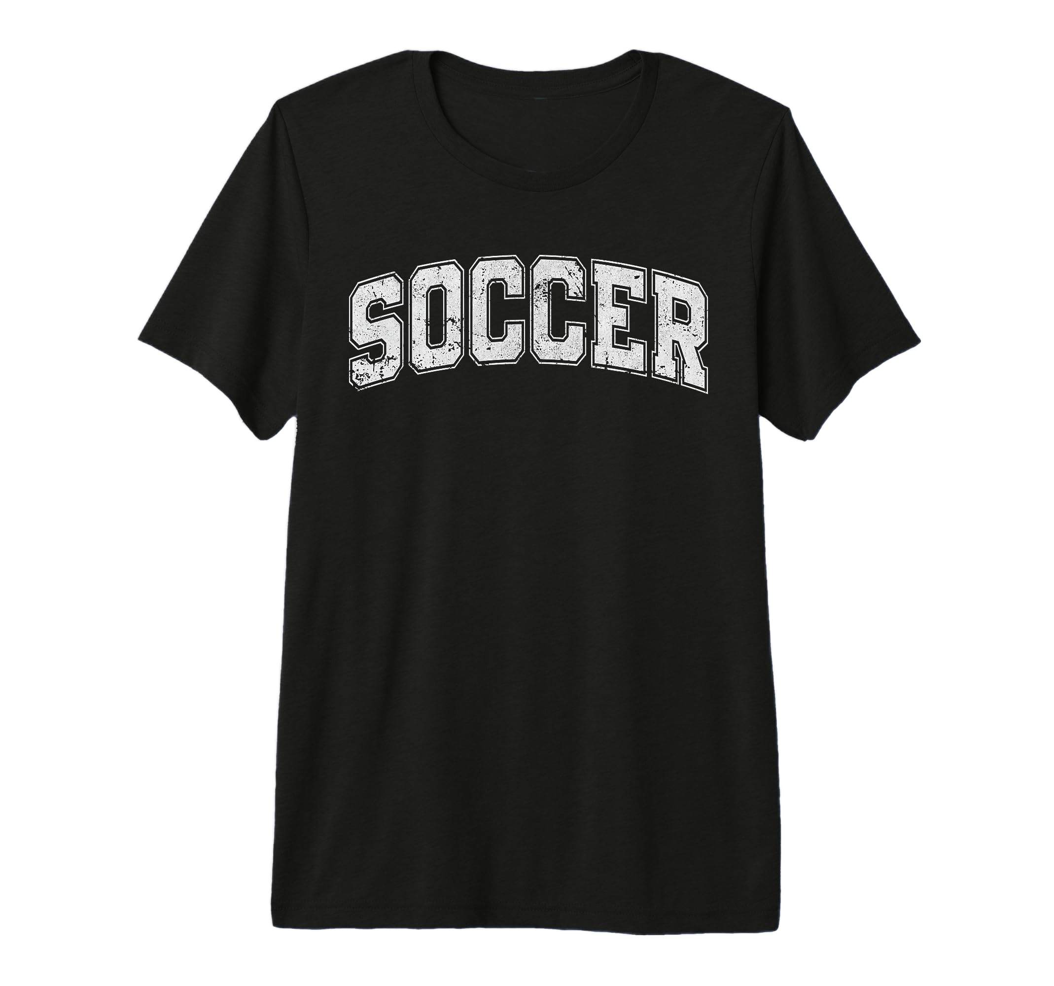Soccer Varsity White Text Tri Blend T-Shirt - Fun Novelty Design for Adults - T-Shirt, Sweatshirt, Hoodie