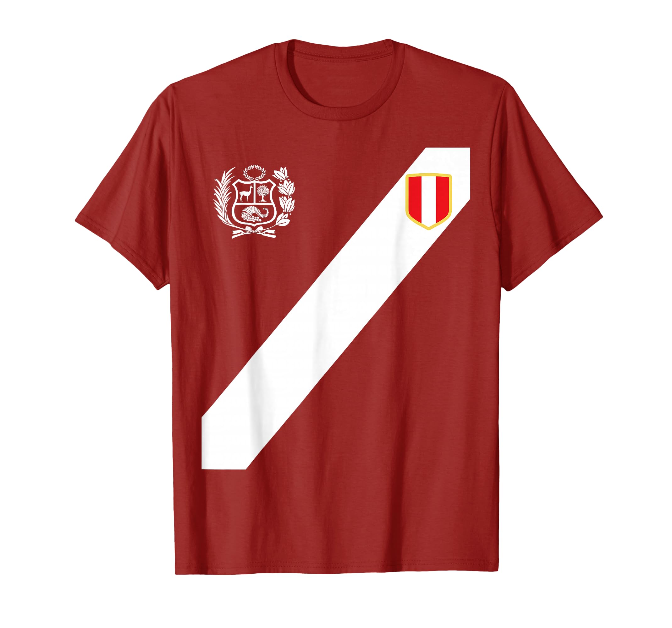 Peru Peruvian Flag Soccer Peru T-Shirt - Novelty Apparel for Adults - T-Shirt, Sweatshirt, Hoodie