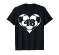 Soccer Heart Number 48 Jersey Sports T-Shirt - Unique Graphic Men Women - T-Shirt, Sweatshirt, Hoodie