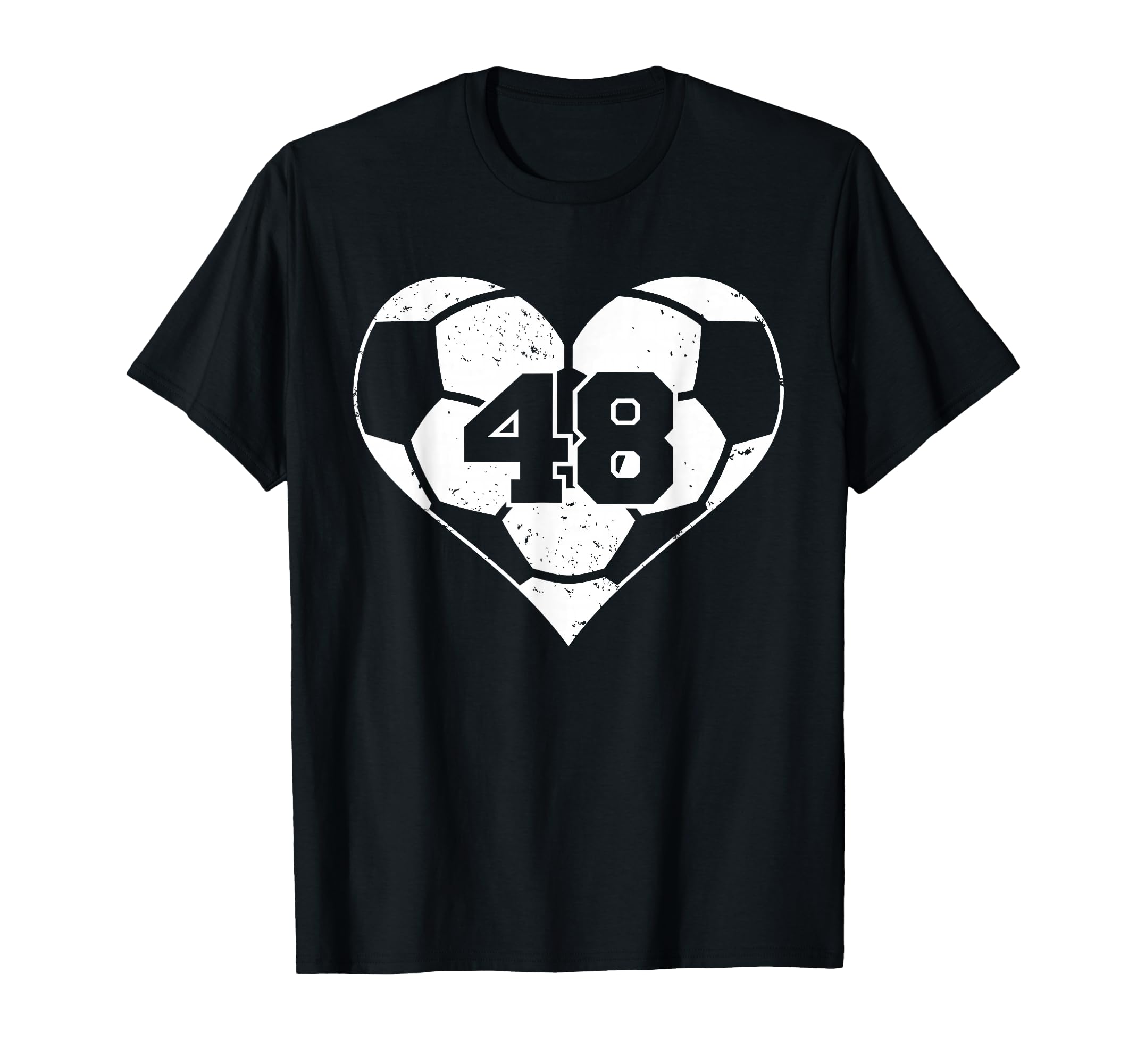 Soccer Heart Number 48 Jersey Sports T-Shirt - Unique Graphic Men Women - T-Shirt, Sweatshirt, Hoodie