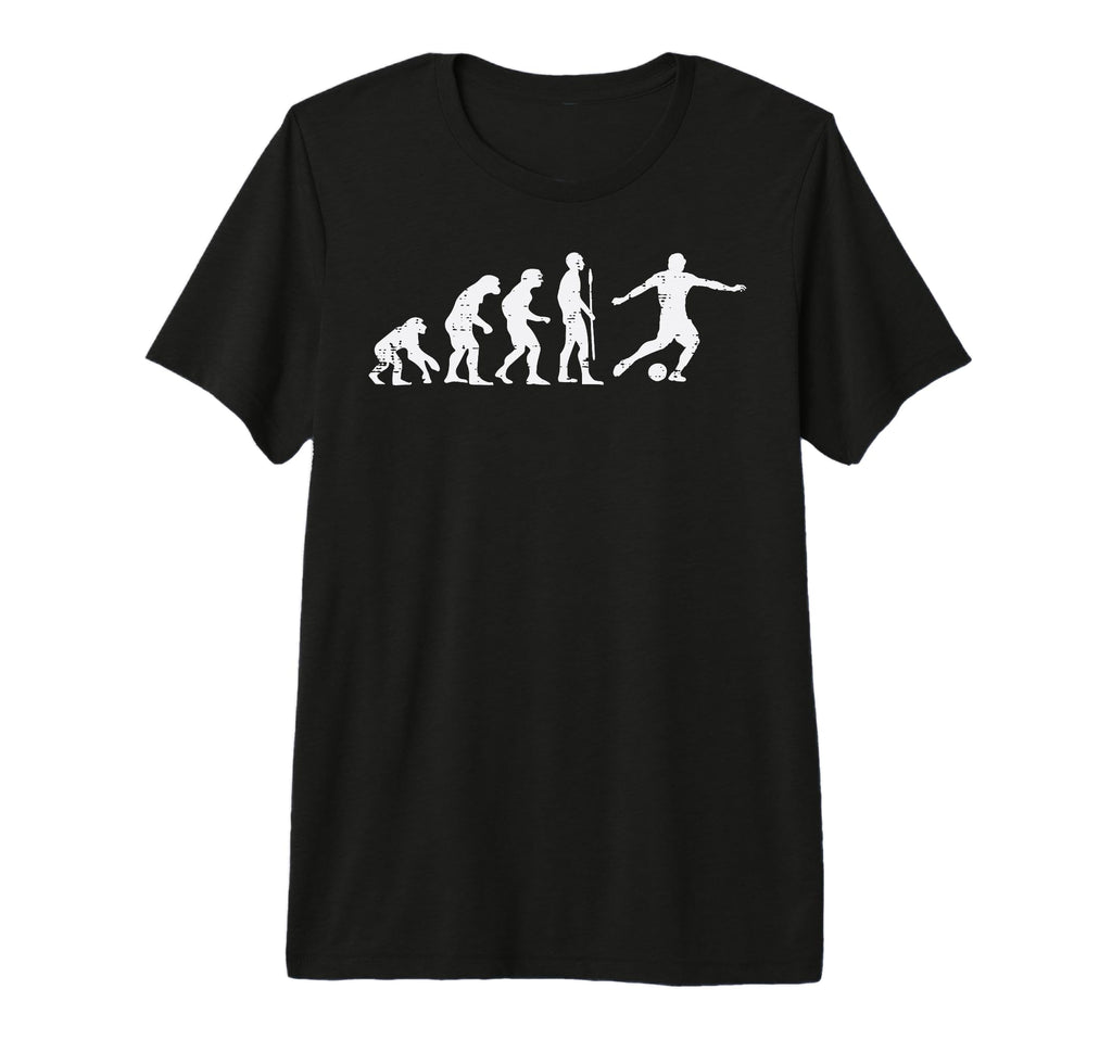 Human Evolution Soccer Funny T-Shirt - Fun Novelty Design for Adults - T-Shirt, Sweatshirt, Hoodie