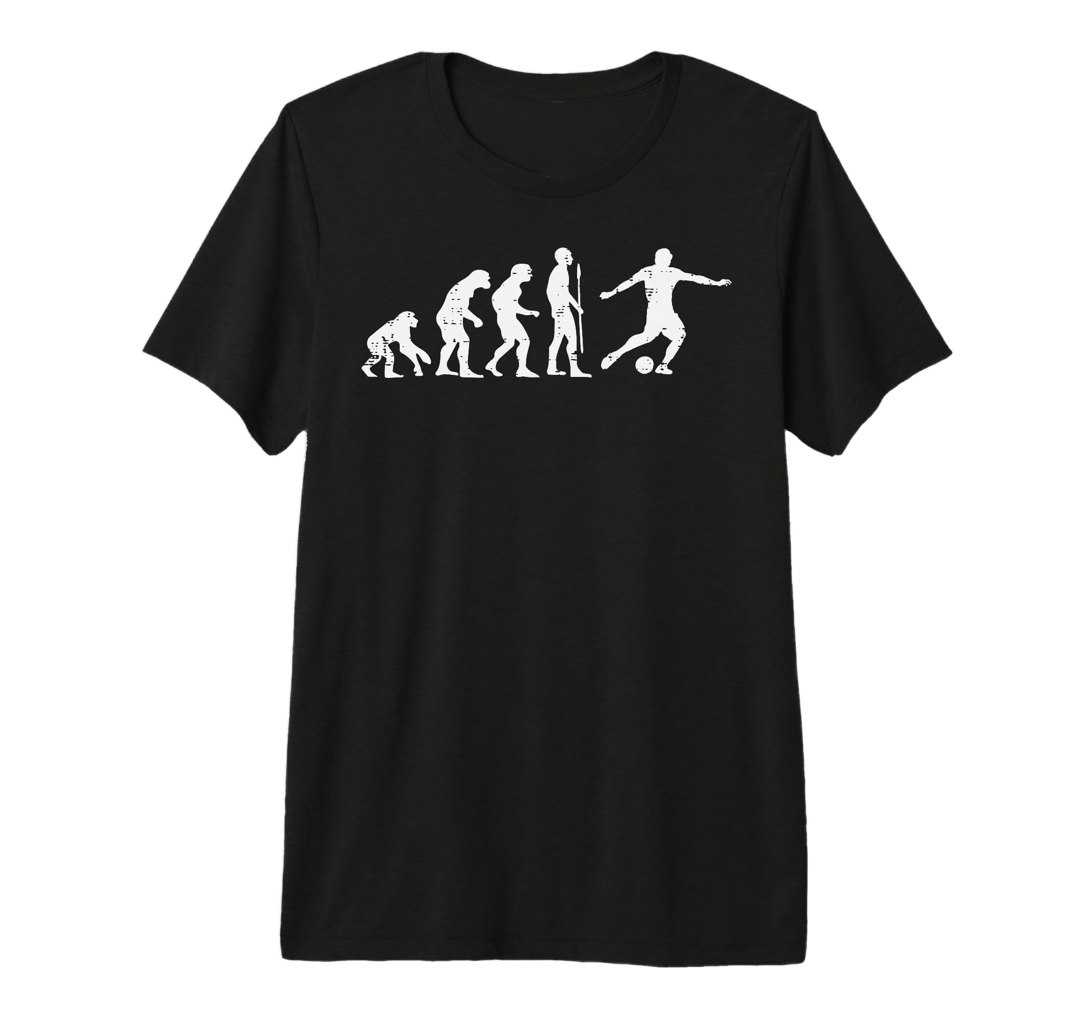 Human Evolution Soccer Funny T-Shirt - Fun Novelty Design for Adults - T-Shirt, Sweatshirt, Hoodie