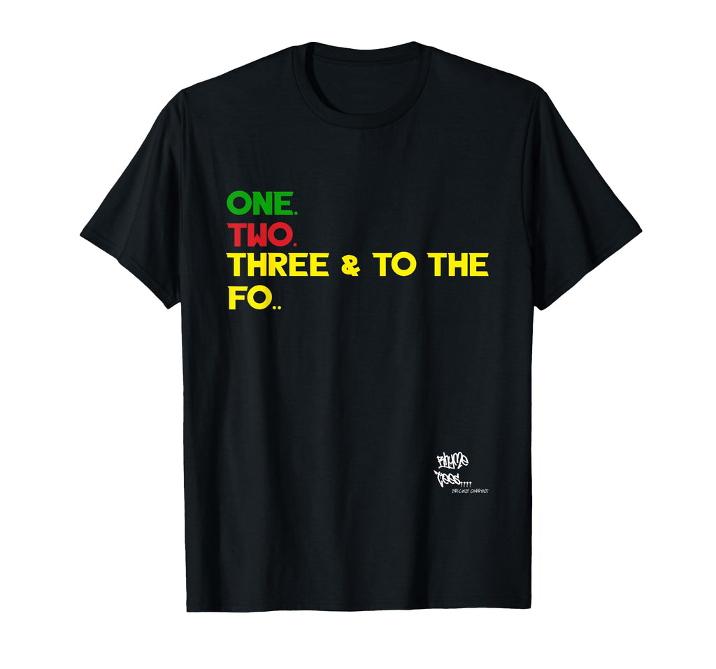 Old School Rap Hip Hop One Two Three 90S T-Shirt - Minimalist Print Unisex - T-Shirt, Sweatshirt, Hoodie