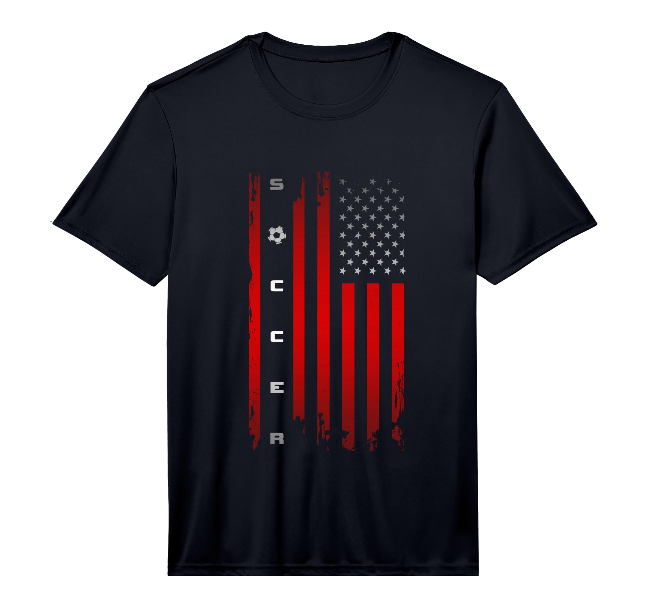 American Flag Soccer Soccer T-Shirt - Casual Everyday Wear Unisex - T-Shirt, Sweatshirt, Hoodie