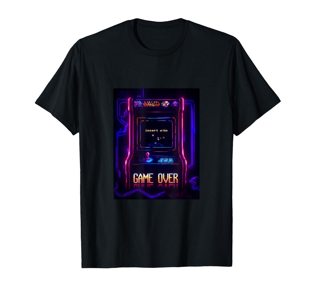 Gaming Arcade Game Over Play Player T-Shirt - Custom Art Print Unisex - T-Shirt, Sweatshirt, Hoodie