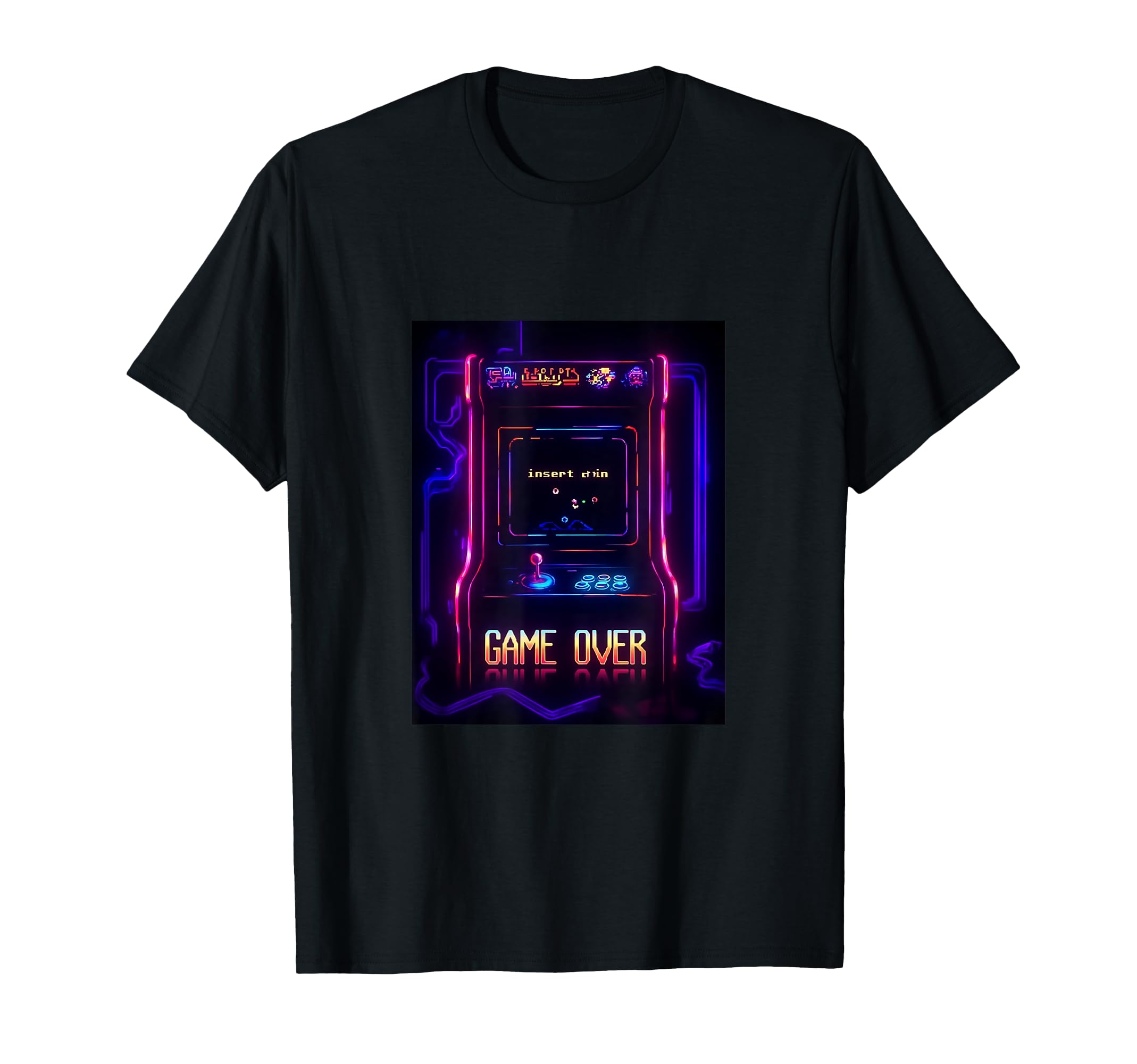 Gaming Arcade Game Over Play Player T-Shirt - Custom Art Print Unisex - T-Shirt, Sweatshirt, Hoodie