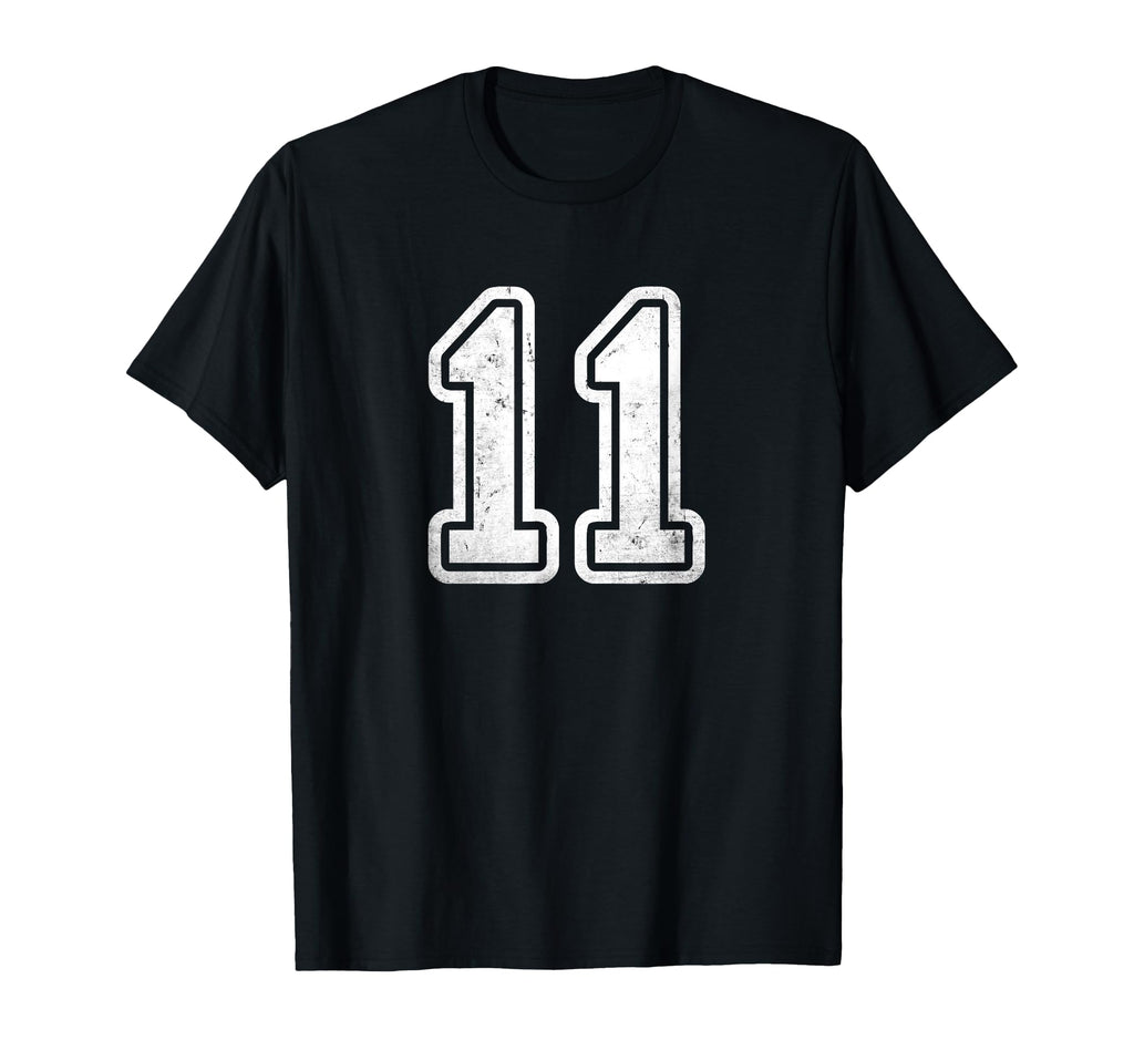 Number 11 White Sport Distressed T-Shirt - Casual Everyday Wear for Adults - T-Shirt, Sweatshirt, Hoodie