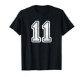 Number 11 White Sport Distressed T-Shirt - Casual Everyday Wear for Adults - T-Shirt, Sweatshirt, Hoodie