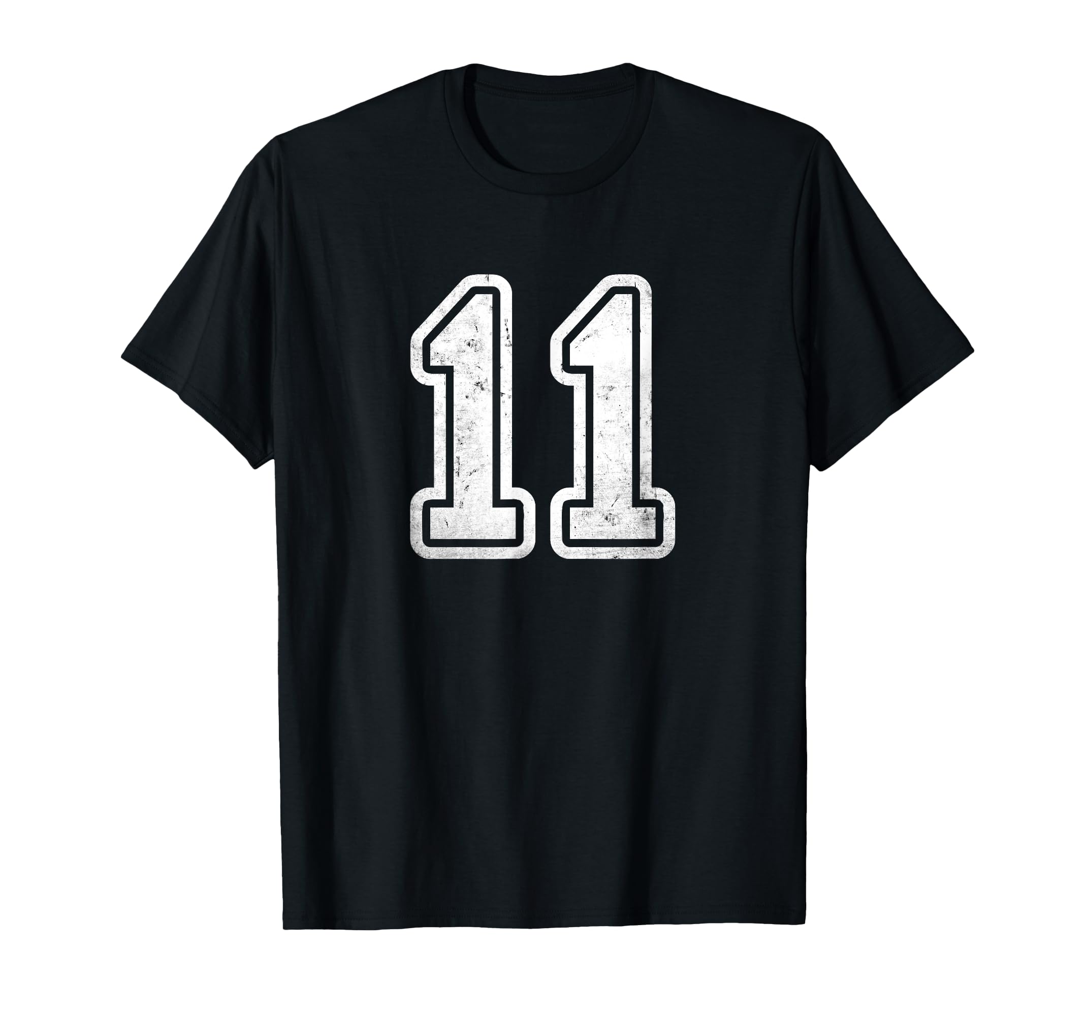Number 11 White Sport Distressed T-Shirt - Casual Everyday Wear for Adults - T-Shirt, Sweatshirt, Hoodie