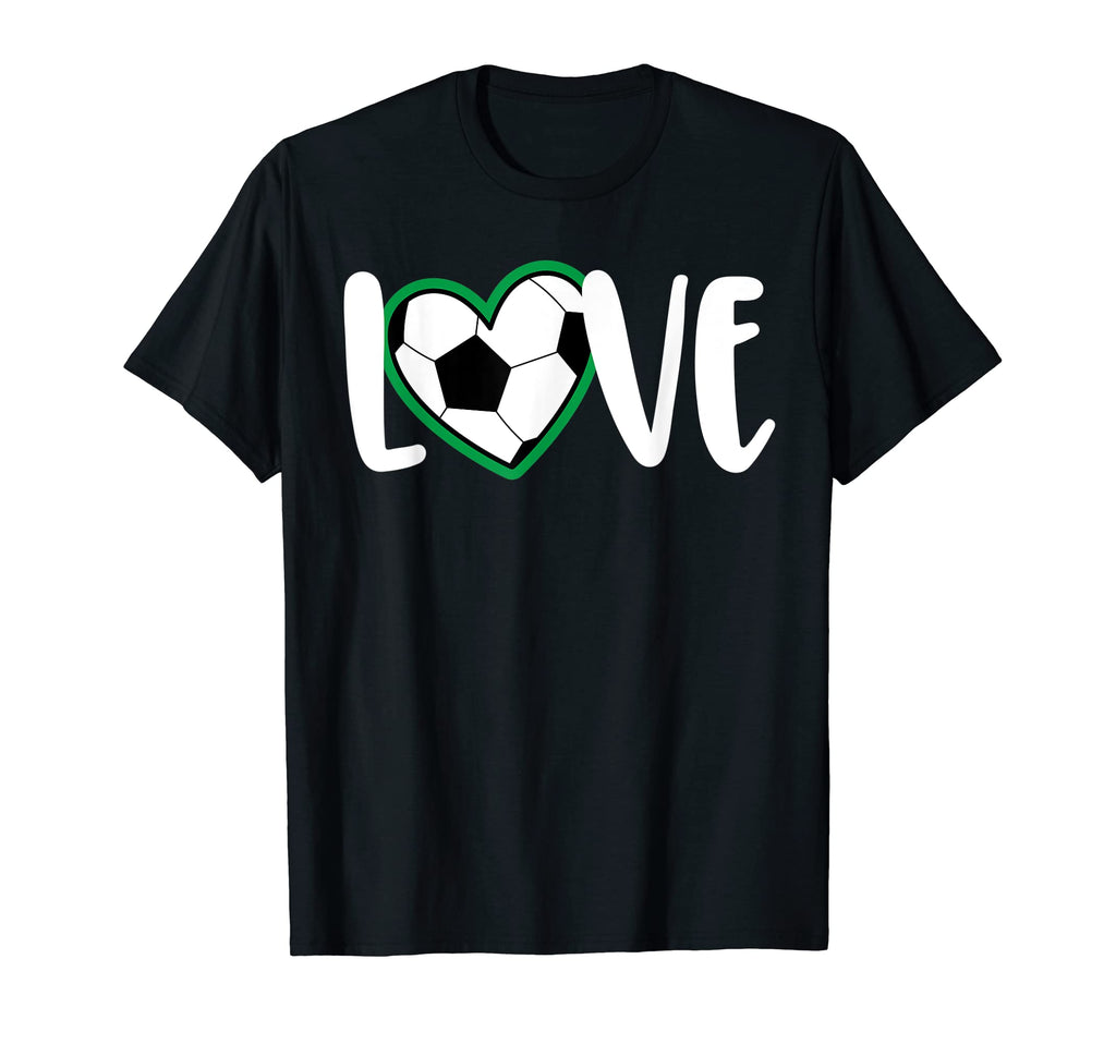 Soccer Love Heart Soccer Ball T-Shirt - Casual Everyday Wear for Adults - T-Shirt, Sweatshirt, Hoodie