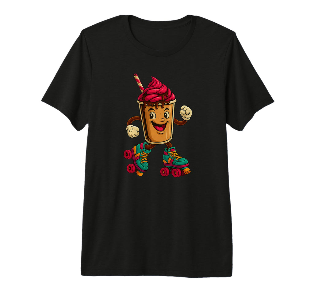 Milkshake Roller Skates Costume Tri T-Shirt - Minimalist Print Men Women - T-Shirt, Sweatshirt, Hoodie