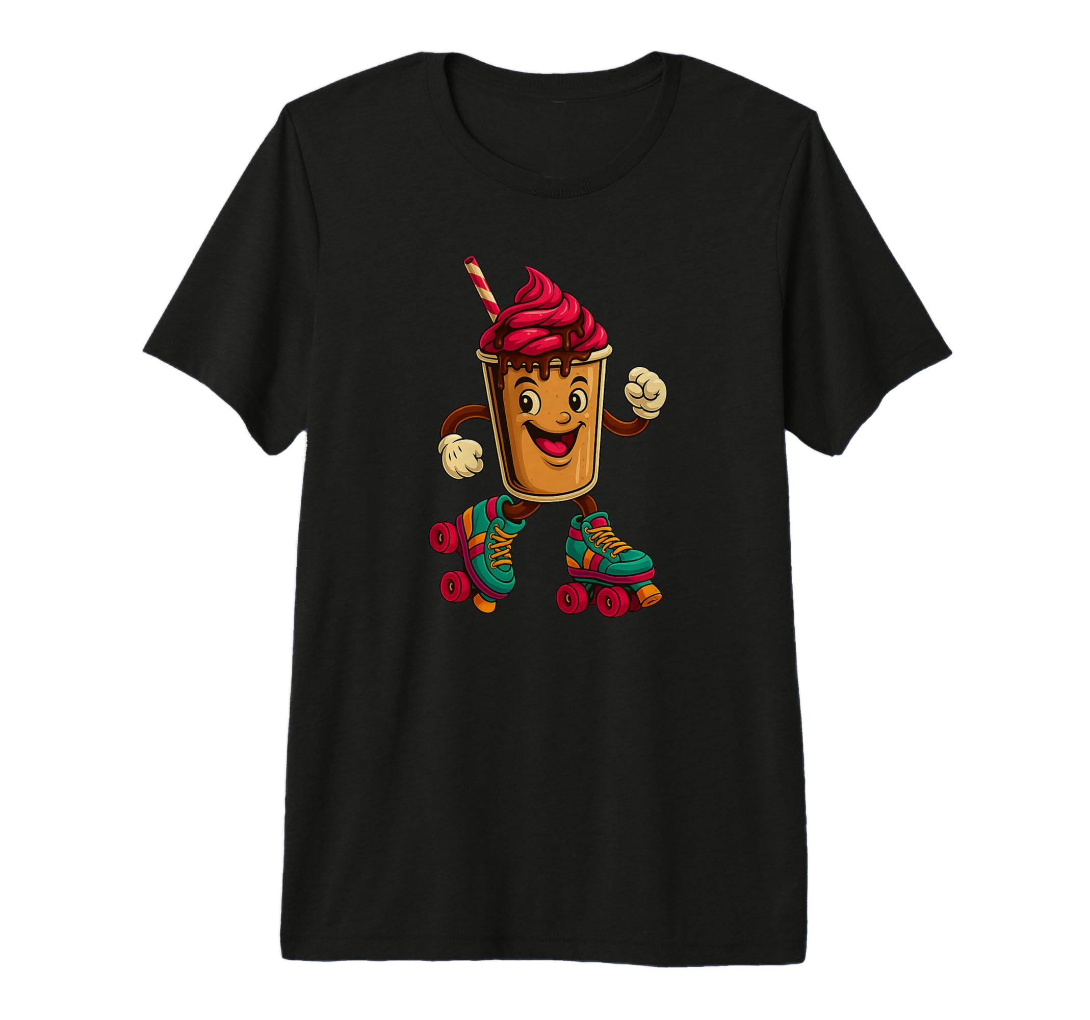 Milkshake Roller Skates Costume Tri T-Shirt - Minimalist Print Men Women - T-Shirt, Sweatshirt, Hoodie