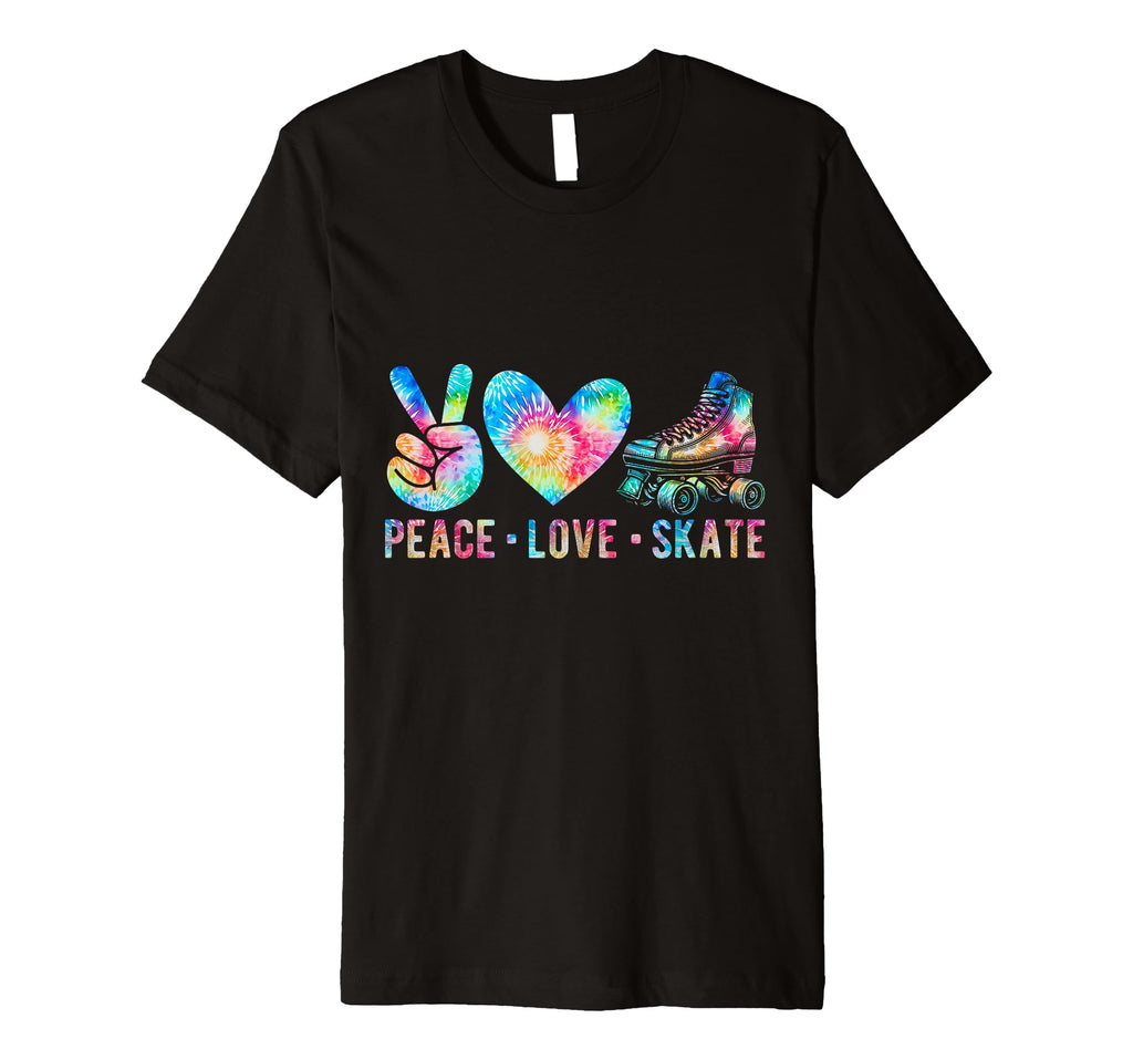 Peace Love Skate Roller Skating Peace T-Shirt - Fun Novelty Design Unisex - T-Shirt, Sweatshirt, Hoodie