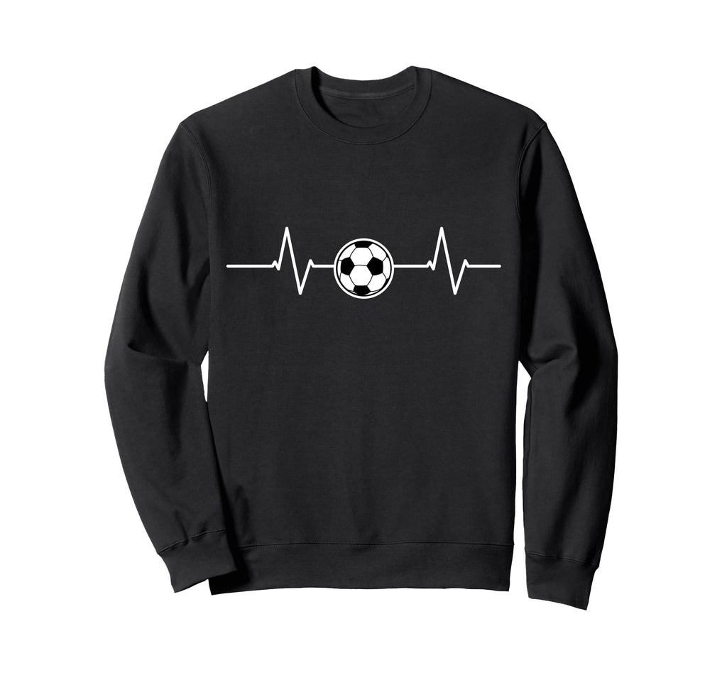 Soccer Heartbeat Funny Football Sweatshirt - Fun Novelty Design Men Women - T-Shirt, Sweatshirt, Hoodie