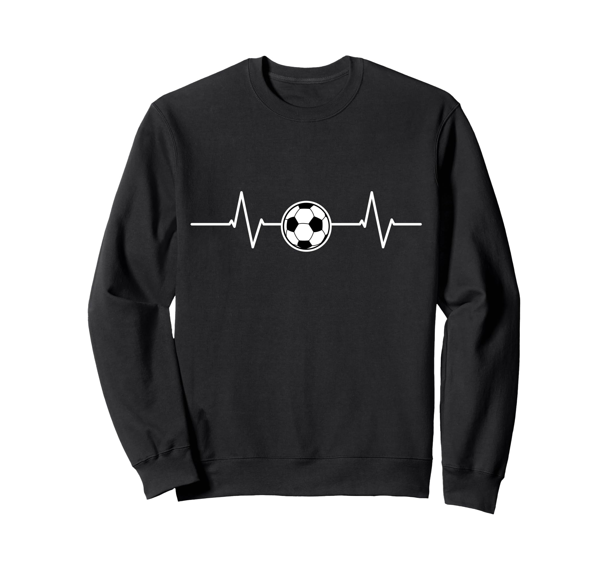 Soccer Heartbeat Funny Football Sweatshirt - Fun Novelty Design Men Women - T-Shirt, Sweatshirt, Hoodie