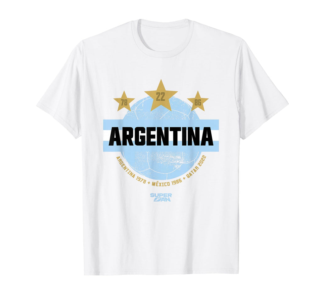 Superfan Argentina Champions Stars T-Shirt - Streetwear Style for Adults - T-Shirt, Sweatshirt, Hoodie