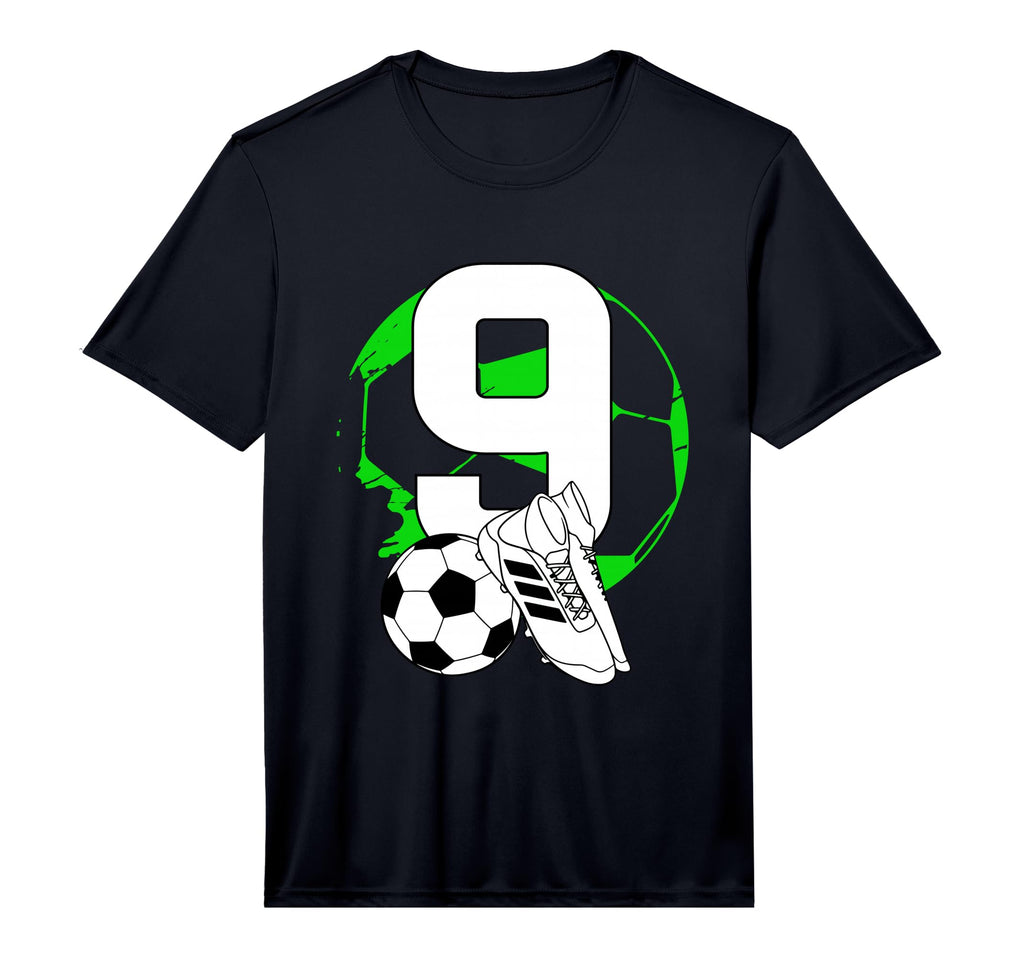 9Th Birthday Soccer Player Football 9 T-Shirt - Novelty Apparel Unisex - T-Shirt, Sweatshirt, Hoodie
