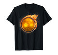 Flaming Gold Soccer Ball Fireball Flames T-Shirt - Trendy Graphic Unisex - T-Shirt, Sweatshirt, Hoodie