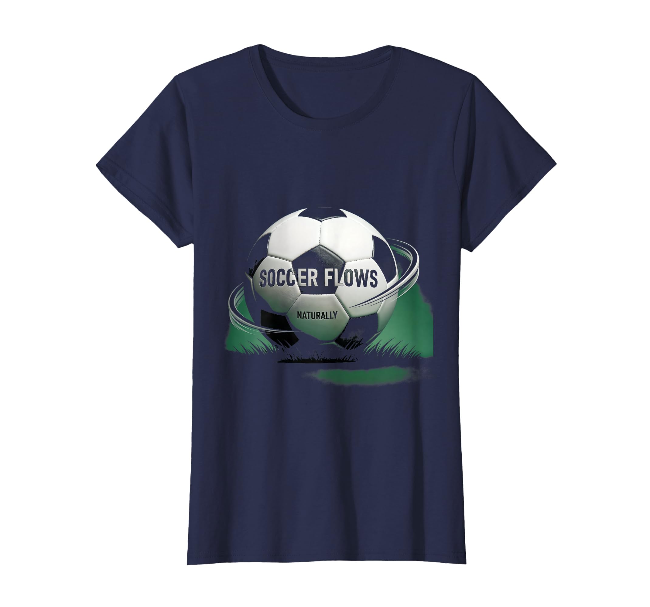 Soccer Flows Naturally Soccer T-Shirt - Novelty Apparel for Adults - T-Shirt, Sweatshirt, Hoodie