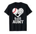 Ball Aunt Heart Baseball Volleyball T-Shirt - Novelty Apparel Men Women - T-Shirt, Sweatshirt, Hoodie