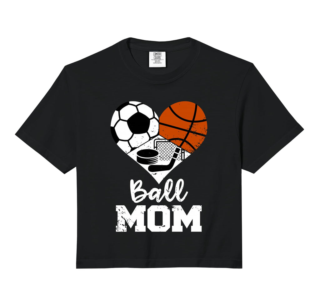Ball Mom Funny Soccer Basketball Hoodie - Custom Art Print Men Women - T-Shirt, Sweatshirt, Hoodie