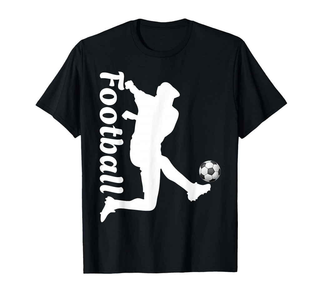 Football Soccer Player Kick Action Art T-Shirt - Graphic Print for Adults - T-Shirt, Sweatshirt, Hoodie