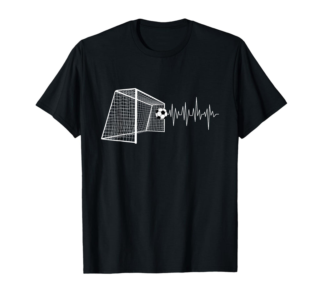 Funny Soccer Heartbeat Ecg Football T-Shirt - Custom Art Print Men Women - T-Shirt, Sweatshirt, Hoodie