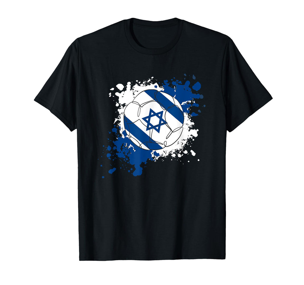 Soccer Ball Flag Israel T-Shirt - Custom Art Print Men Women - T-Shirt, Sweatshirt, Hoodie