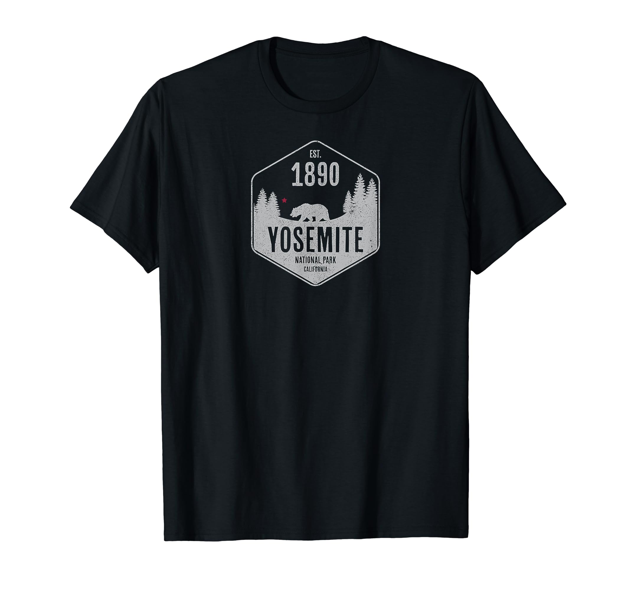Yosemite National Park California Bear T-Shirt - Minimalist Print Unisex - T-Shirt, Sweatshirt, Hoodie