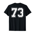 Number 73 Football Baseball Soccer T-Shirt - Minimalist Print Unisex - T-Shirt, Sweatshirt, Hoodie