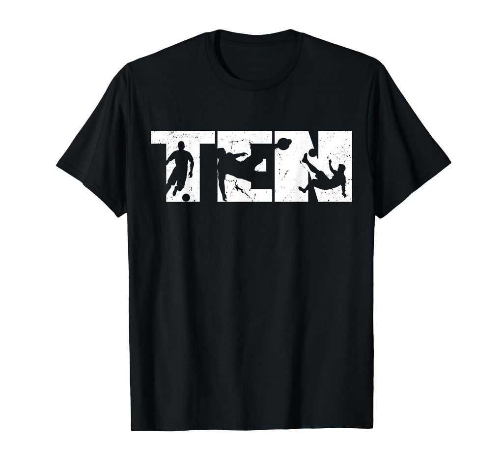 10Th Birthday Soccer 10 Years Old T-Shirt - Casual Everyday Wear Men Women - T-Shirt, Sweatshirt, Hoodie