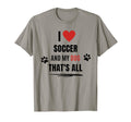Funny I Love Soccer And My Dog Dogs T-Shirt - Aesthetic Graphic for Adults - T-Shirt, Sweatshirt, Hoodie